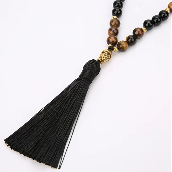 Jade and tigers eye meditation mala - Picture 5 of 8